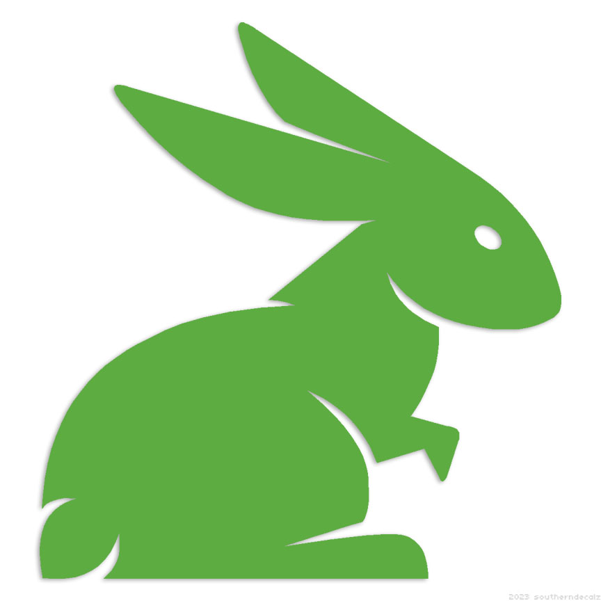 Rabbit Stickerᕱᘏ ゛専用 Bunny Rabbit - Decal Sticker - Multiple Colors & Sizes - ebn6617